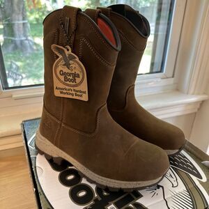 Georgia Boot Eagle Trail Women's Waterproof Pull-On Work‎ Boot 6.5 m